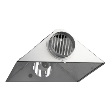 Air Cool Reflektor, mit Glasplatte, E40-Fassung, 125 mm Anschluss, 45 x 45 x 18 cm