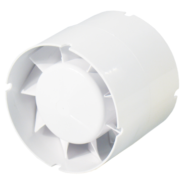 Ventilution Axial Fan for 100 mm pipes, with straight connection