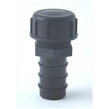 PE-End Plug 25 mm > ¾“ (Ext. Thread) with end cap PE ¾“ (Int. Thread)