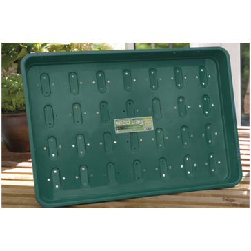Indoor Propagator Tray for “XL High Dome”, green, drainage holes, 58 x 40 x 7 cm