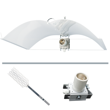 Adjust-A-Wings reflector white, Defender small, incl. socket, without cable + Super Spreader medium