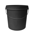 Bucket, black, round, 10 L