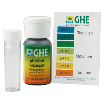 El probador del pH de T.A:, escala de color incluida, 30 ml