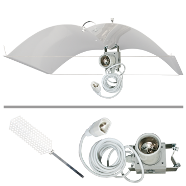 Adjust-A-Wings reflector white, Defender large, incl. socket with IEC Connector + Super Spreader