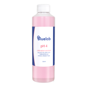 solución de calibración bluelab pH 4.0, 500 ml, caja de 6