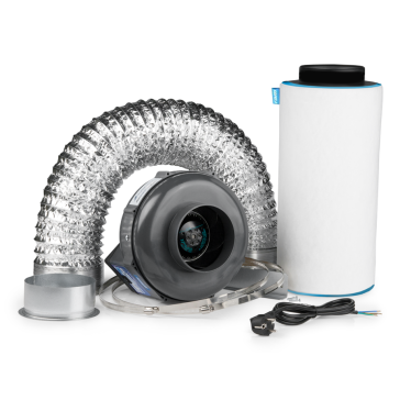 Kit de ventilation Ventilution 250, ventilateur de gaine PK 125AL 230/360 m³/h et accessoire inclus