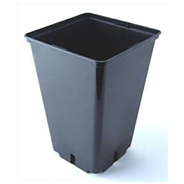 Pot, rectangulaire, 4 L, noir, 16 x 16 x 23,5 cm