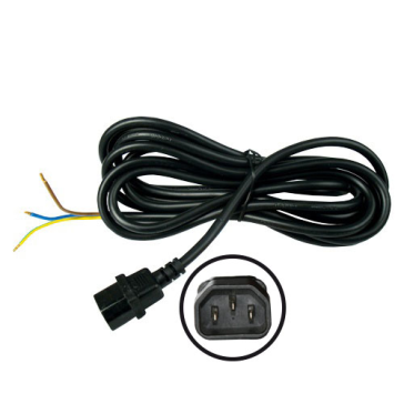 Câble de réflecteur avec connecteur IEC, mâle, ø 1,5 mm, 4 m