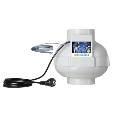 Ventilateur de gaine PK EC - TC, 680 m³/h, pour gaine de 125/100 mm, régulateur de vitesse intégré