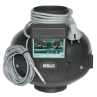 Ventilateur de gaine PK 100, 280m³/h, pour gaine de 100 mm, câblé, régulateur de vitesse intégré, dépendant de la température