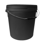 Bucket, black, round, 33 L